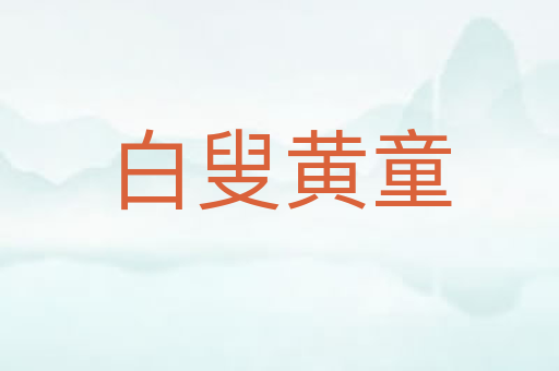 白叟黄童