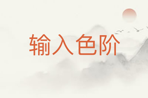 输入色阶
