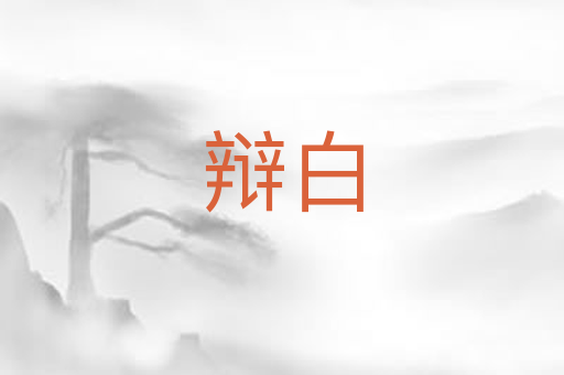 辩白