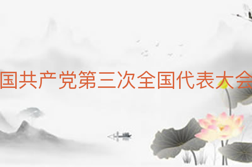 中国共产党第三次全国代表大会