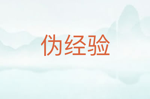 伪经验