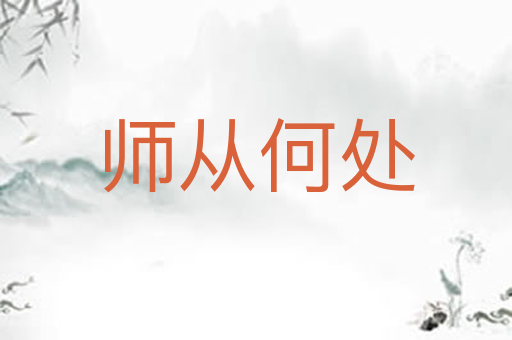 师从何处