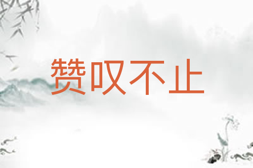 赞叹不止