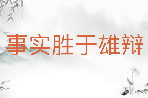 事实胜于雄辩