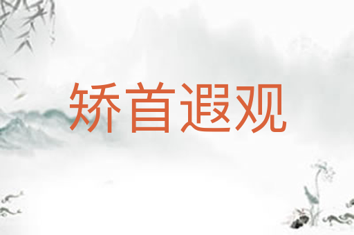 矫首遐观