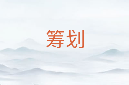 筹划