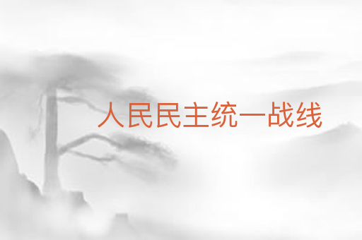 人民民主统一战线