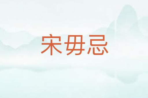 宋毋忌