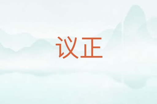 议正