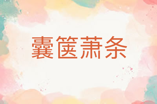 囊箧萧条