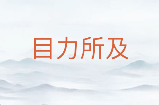 目力所及