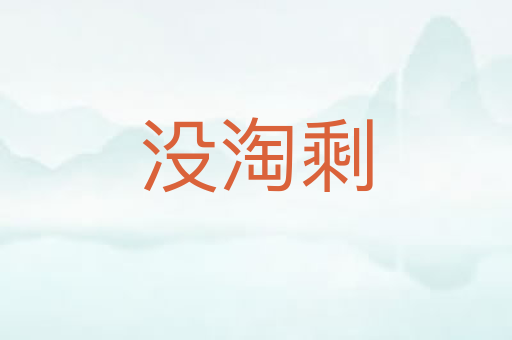 没淘剩