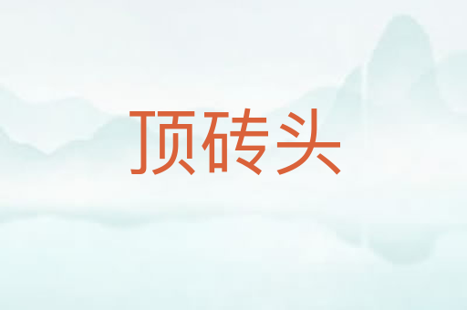 顶砖头