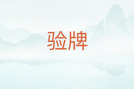 验牌