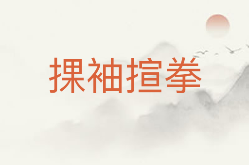 捰袖揎拳