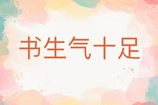 书生气十足