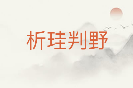 析珪判野