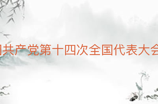 中国共产党第十四次全国代表大会