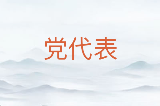 党代表
