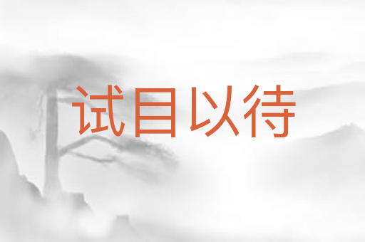试目以待