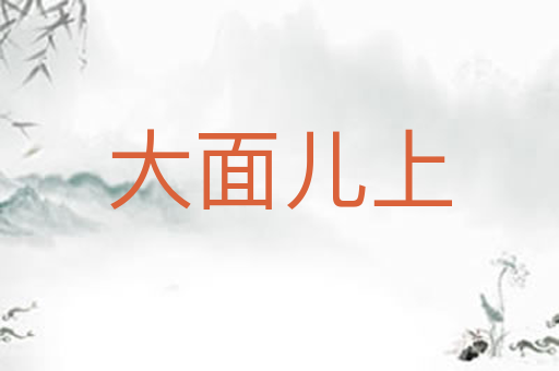 大面儿上
