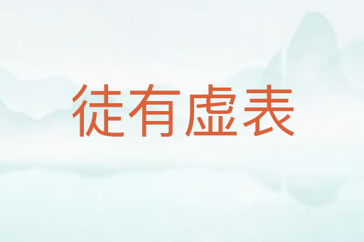 徒有虚表