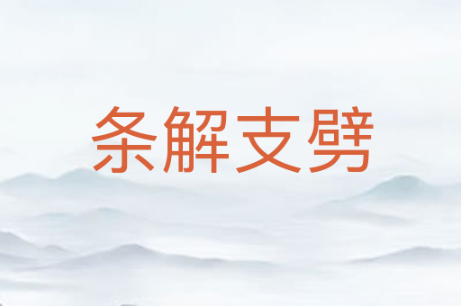 条解支劈