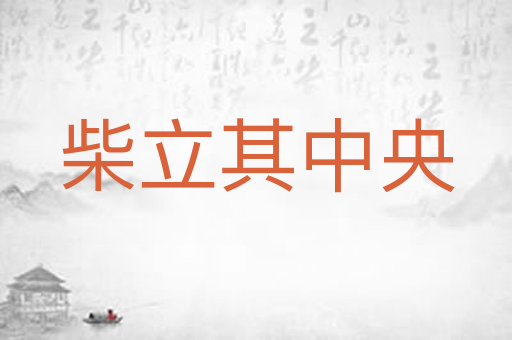 柴立其中央