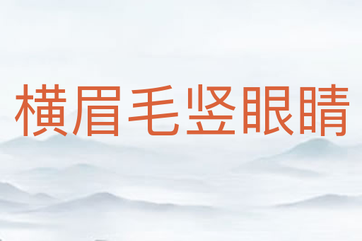 横眉毛竖眼睛