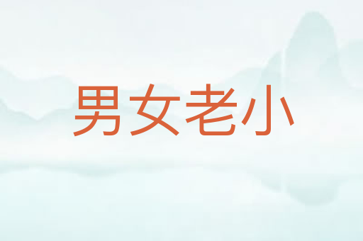 男女老小
