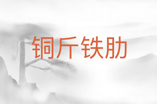 铜斤铁肋