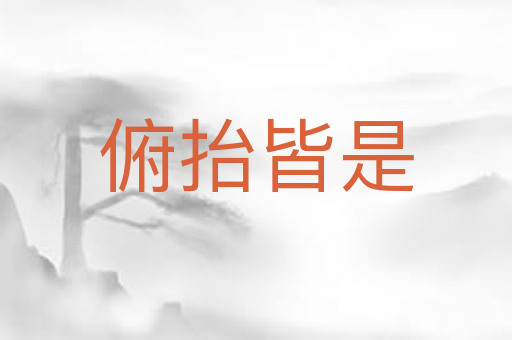 俯抬皆是