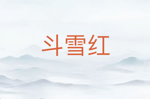 斗雪红