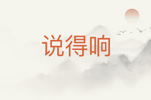 说得响