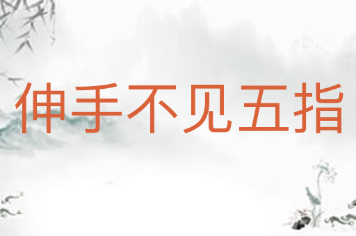 伸手不见五指