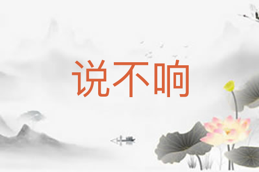 说不响