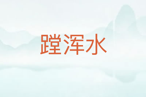 蹚浑水