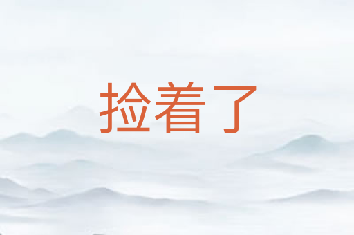 捡着了
