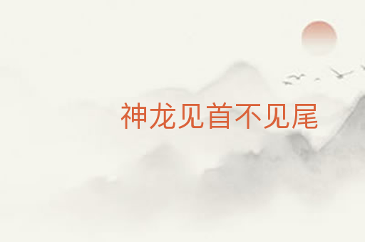 神龙见首不见尾