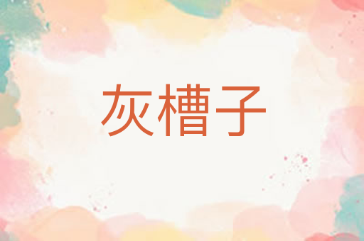 灰槽子