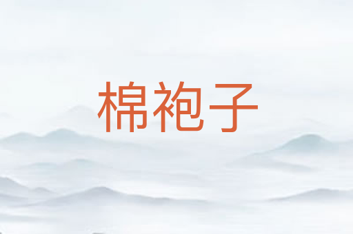 棉袍子