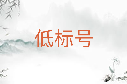 低标号
