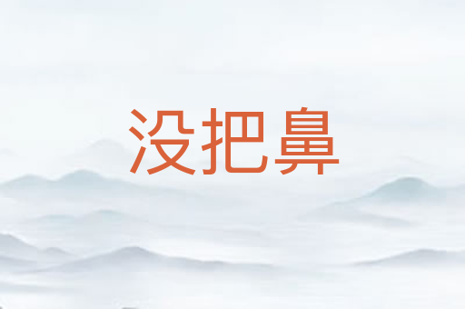 没把鼻