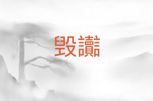 毁讟