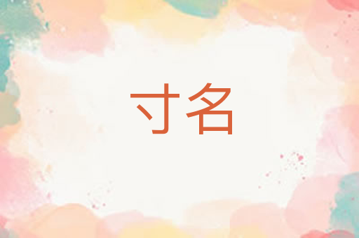 寸名