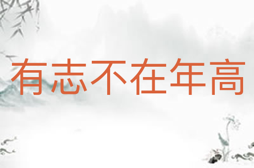有志不在年高