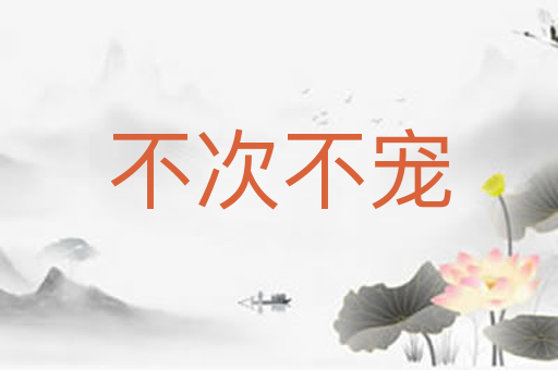 不次不宠