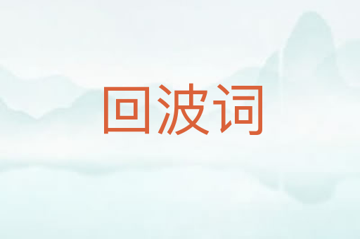 回波词