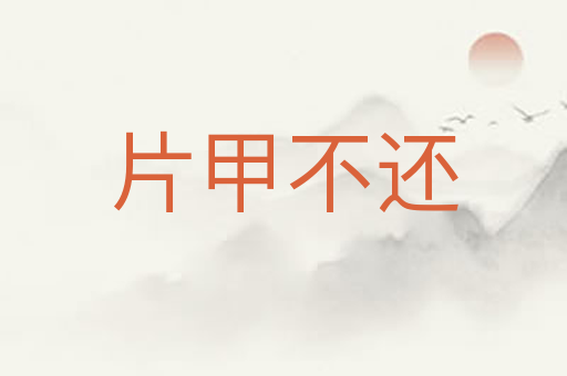 片甲不还
