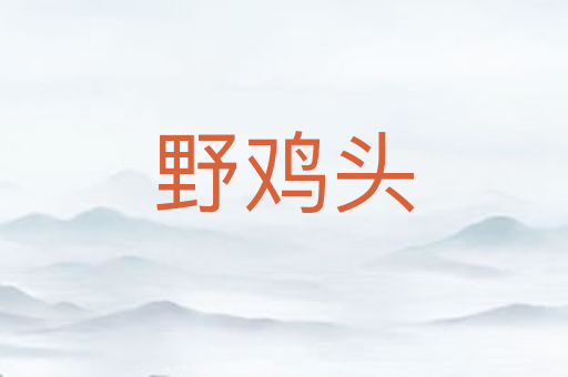 野鸡头